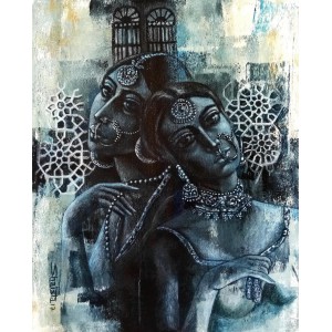 Shaista Momin, Untitled, 24 x 30 Inch, Acrylic on Canvas, Figurative Painting, AC-SHM-028